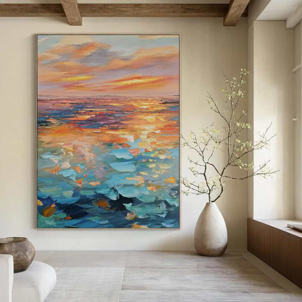 beach evening abstract coastal design 2